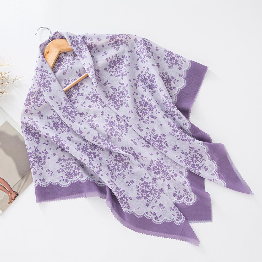 Șal Exclusiv Malaezia Protecție Solară Rezistent la Praf Imprimeu Fir Bali, Eșarfă Pătrată 110*110