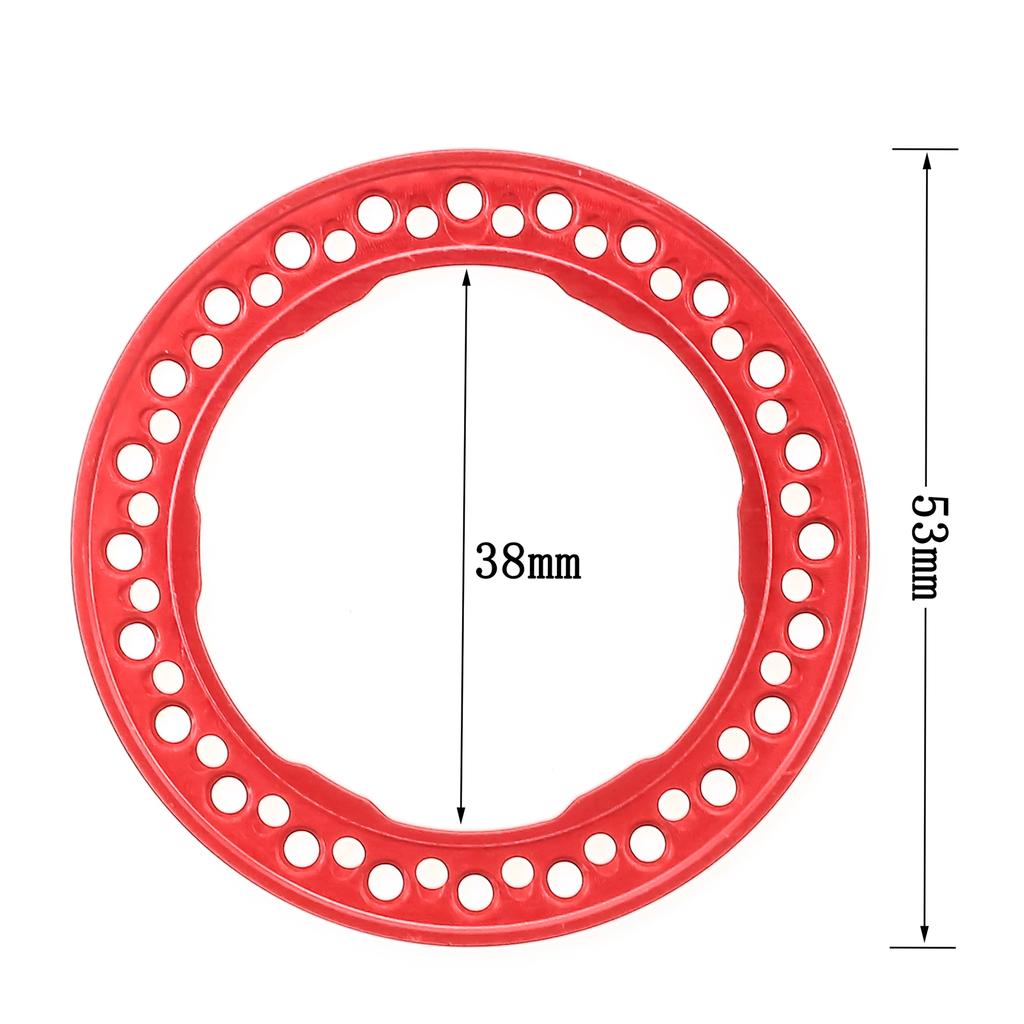 4pcs Aluminum 1.9inch Remote Control Beadlock Wheel Rim Ring Replacement for 1:10 Crawler Remote