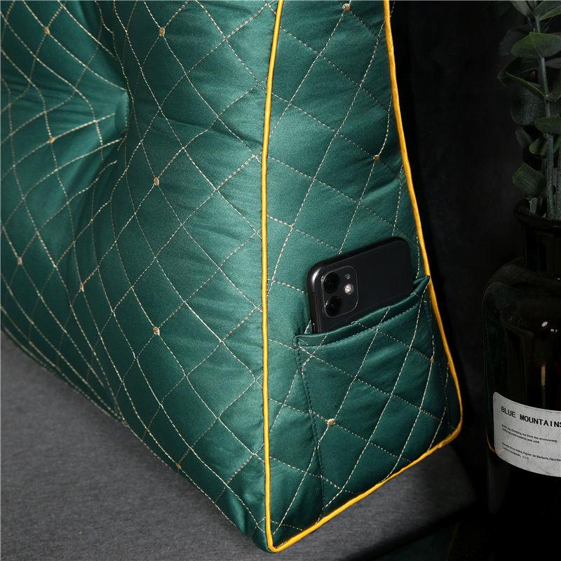 Pernă pentru spate triunghiulară detașabilă europeană de înaltă calitate, regina, pernă de dimensiuni mari, pentru noptieră, pernă moale pentru sufragerie