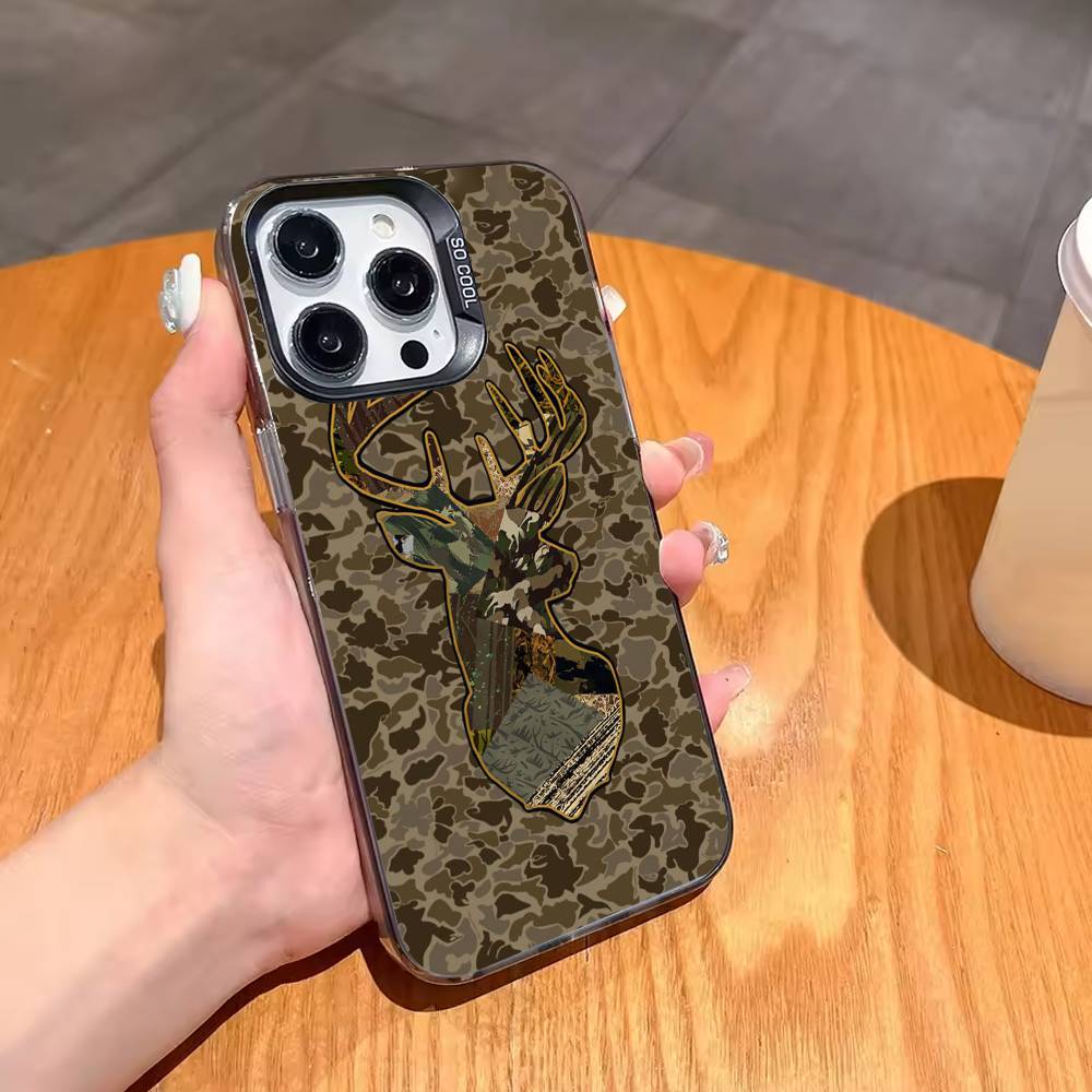 Cool B-BrowningS Huntings DEER Phone Case For iPhone 17,16,15,14,13,12,11 Plus,Pro Max,XS,Colored Silver Plated Inside Cover