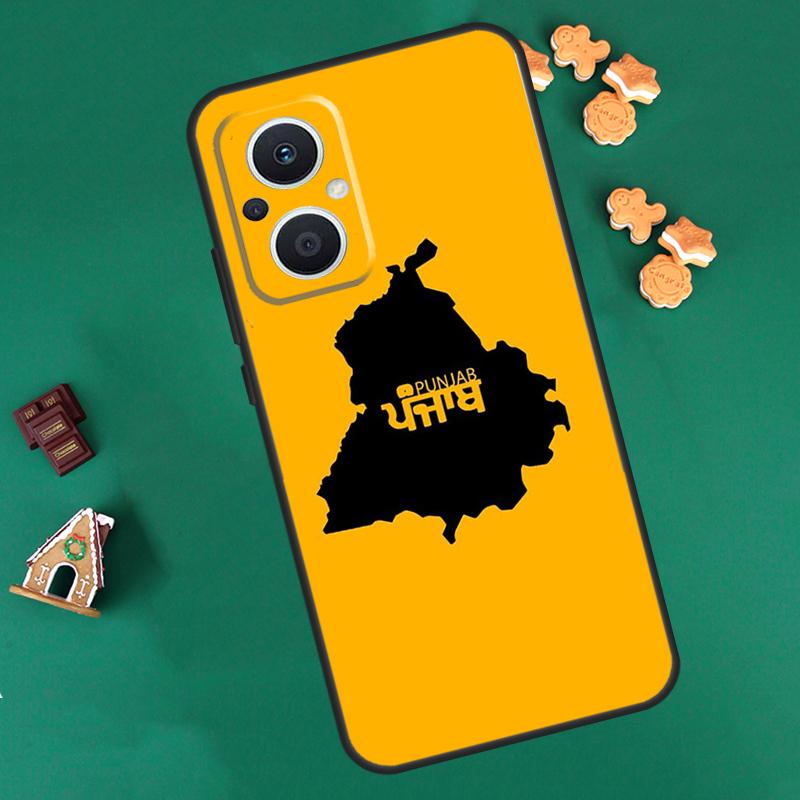 Punjab Map Outline Case For OPPO Reno 13 12 11 14 F 10 Pro 8T 8 7 Lite Cover For OPPO Find X8 X6 X5 X9 Pro Coque