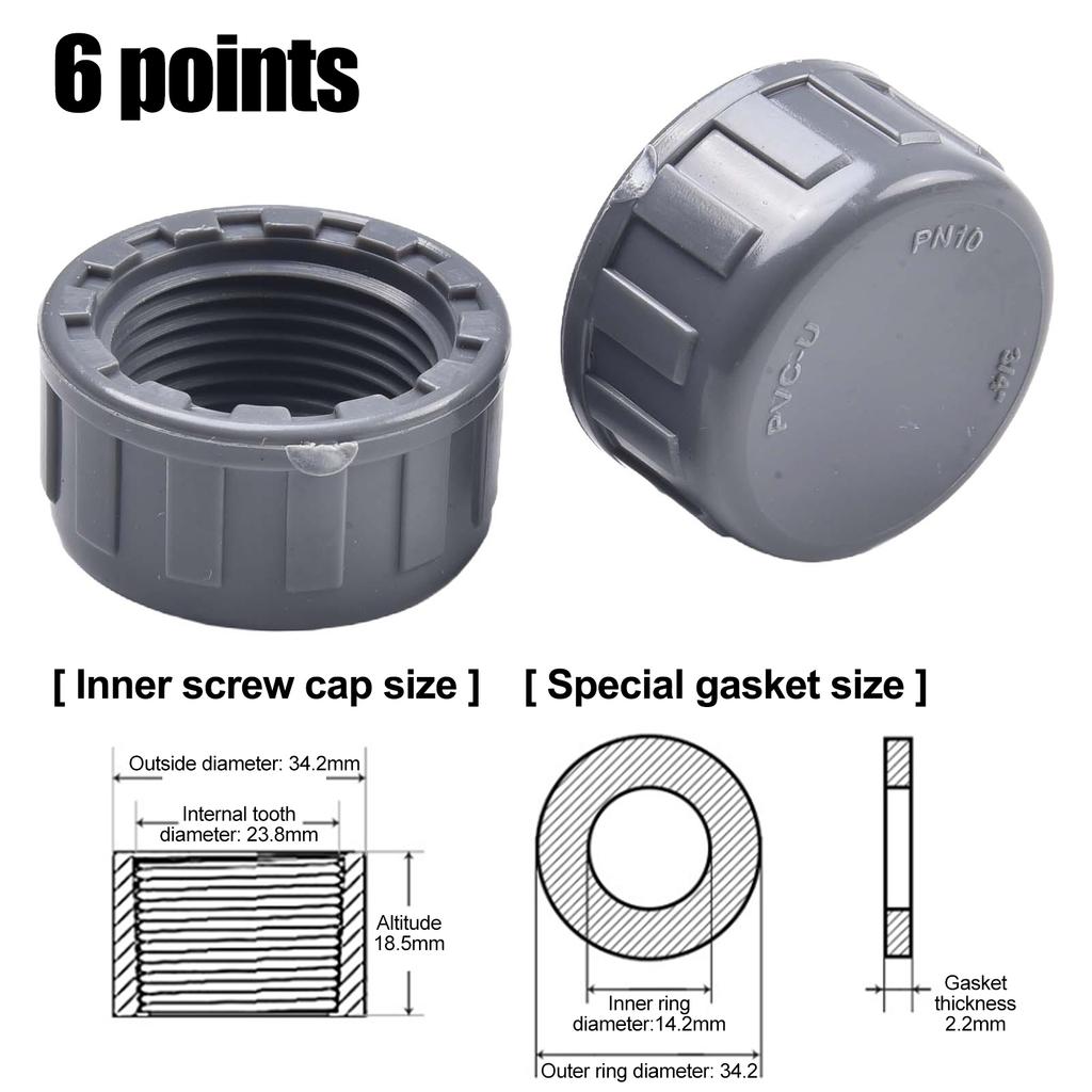 Round Female Thread Hose Connector PVC Threaded Cap Pipe