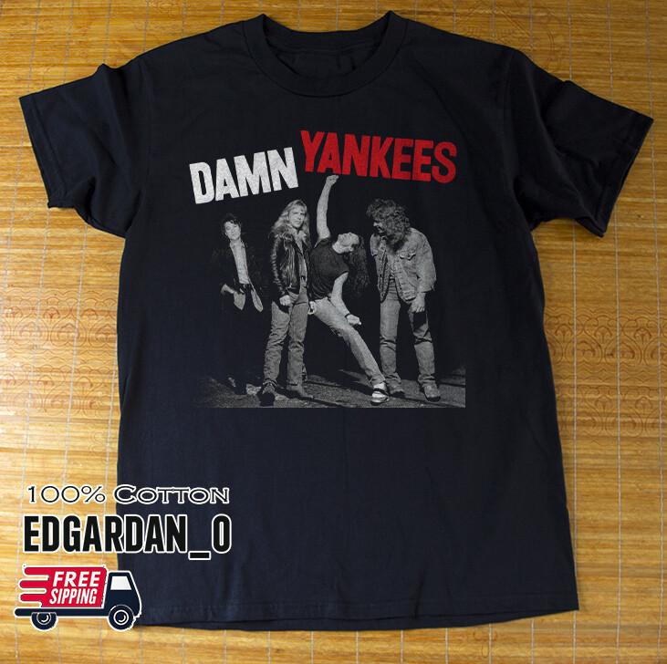 Damn Yankees American Rock Band Black Unisex T-shirt Size S-5XL XXXL