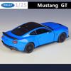 Welly 1/25 2024 Ford Mustang GT Alloy Sports Car Modelo Diecast Metal Racing Car Veículos Modelo Alta Simulação Crianças Brinquedo Presente