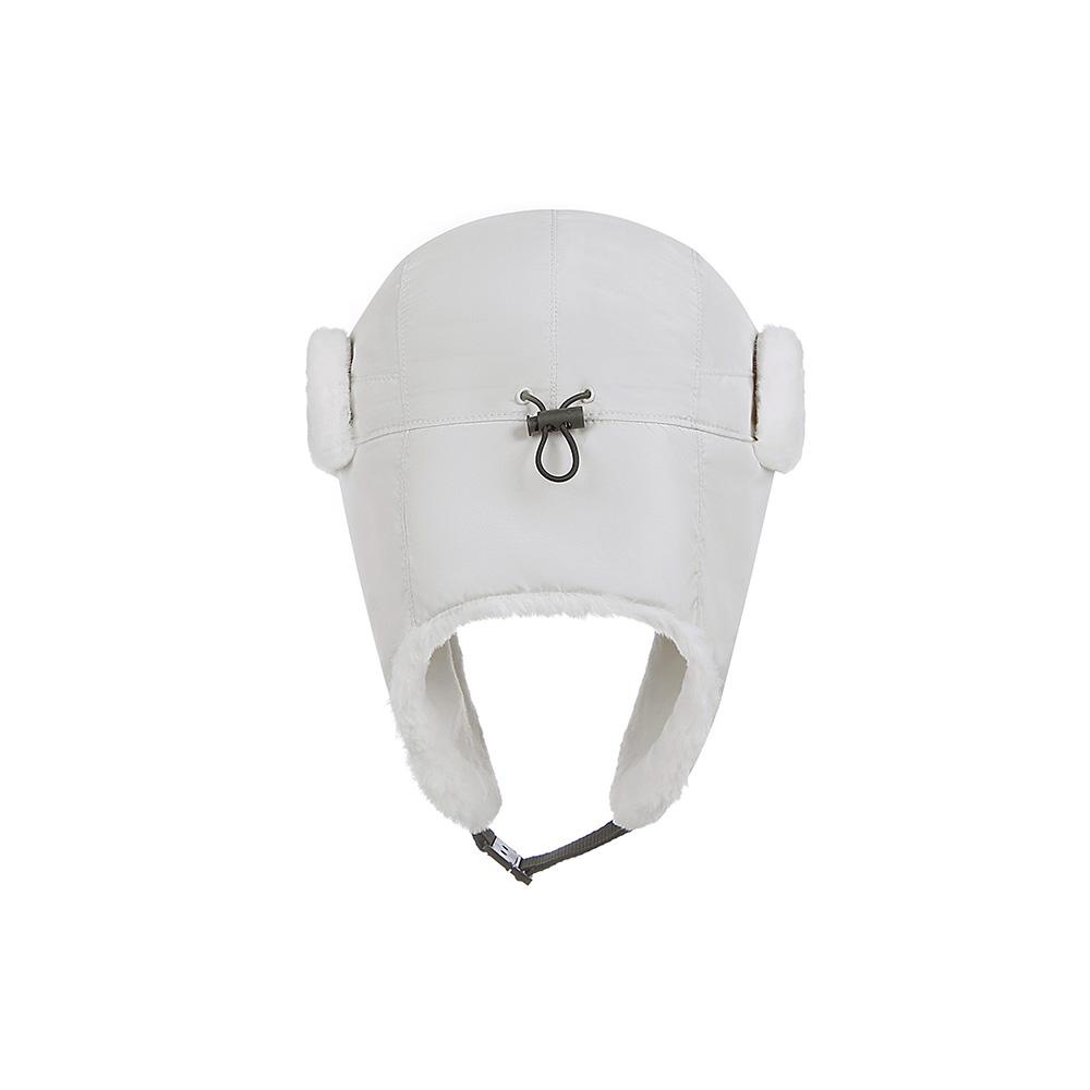 MALBON GOLF M Logo Padded Trooper Cap Ivory