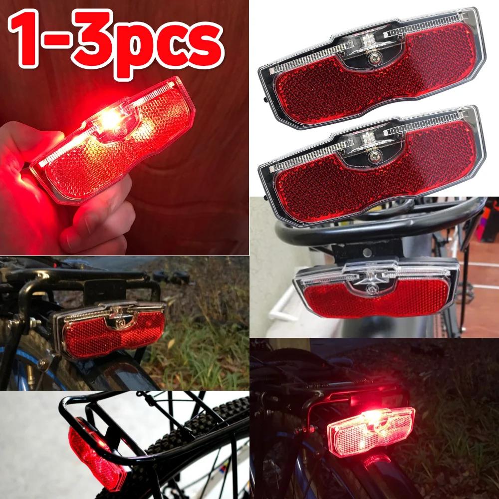 1-3pcs Bicycle Taillight Bike Rear Reflector Taillight Waterproof LED Cycling Bike Warning Light Battery Powered Safety Warning