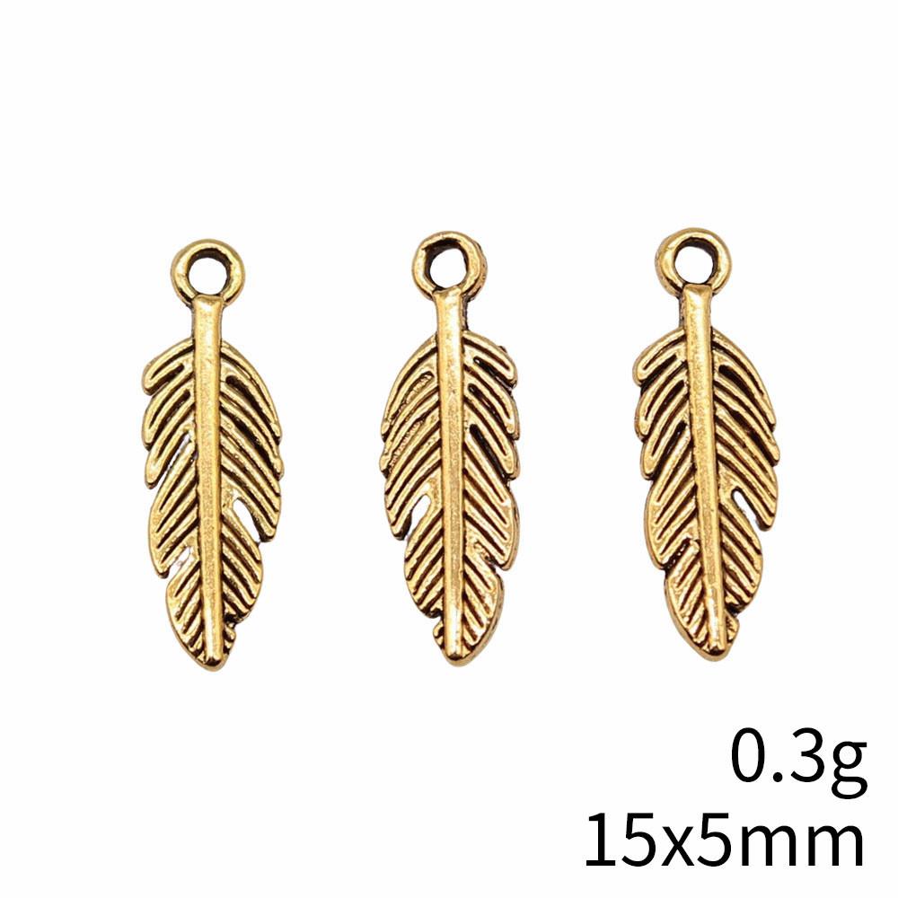 NewArrivals Charms Jewerly Making Feathers Leaf Charms Pendant Ornaments For Home Car Pendant