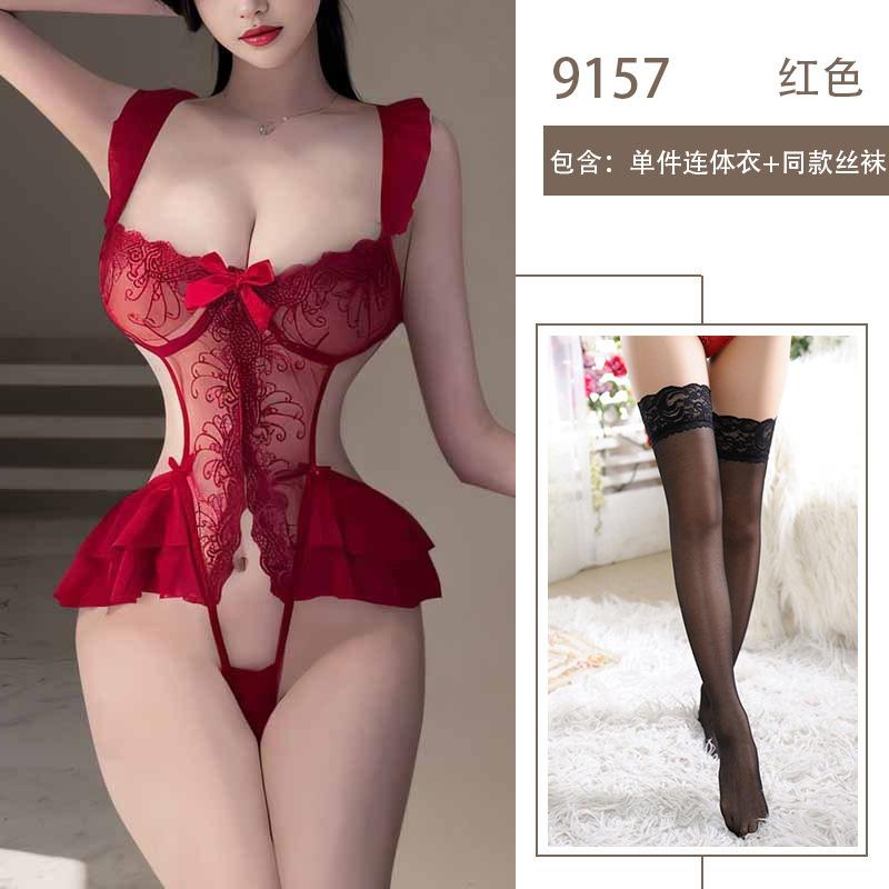 Sexy Lingerie Sexy No-take-off Onesie Hot Bed Flirting Uniform Passion Seduction Robe