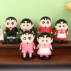 2Pcs/Set Crayon Shin Chan Anime Figures Cute Cartoon Pvc Figure Doll Ornament Desktop Decoration Couple Collectible Gifts