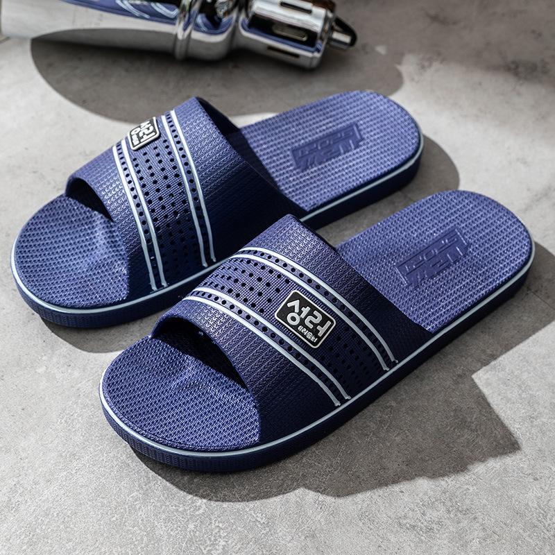 

2025 новые летние мужские тапочки модные большие размеры для улицы повседневные домашние и ванные износостойкие классные тапочки экспортная обувь 48-49 темно-синий