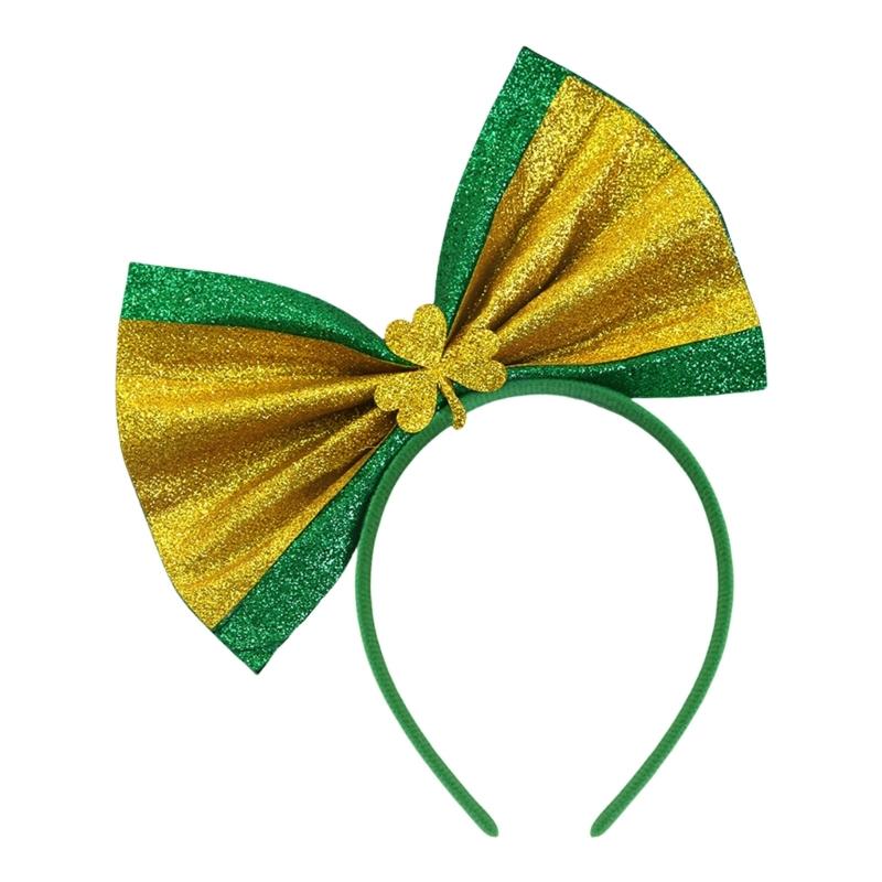 Festival Shamrock Striped Headband for Patrick's Day Ideal for Parties Decorations and Favors Headbands