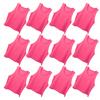 Lot de 12 gilets d'entraînement de football respirants en maille pour enfants, grande taille, rose rouge, taille unique