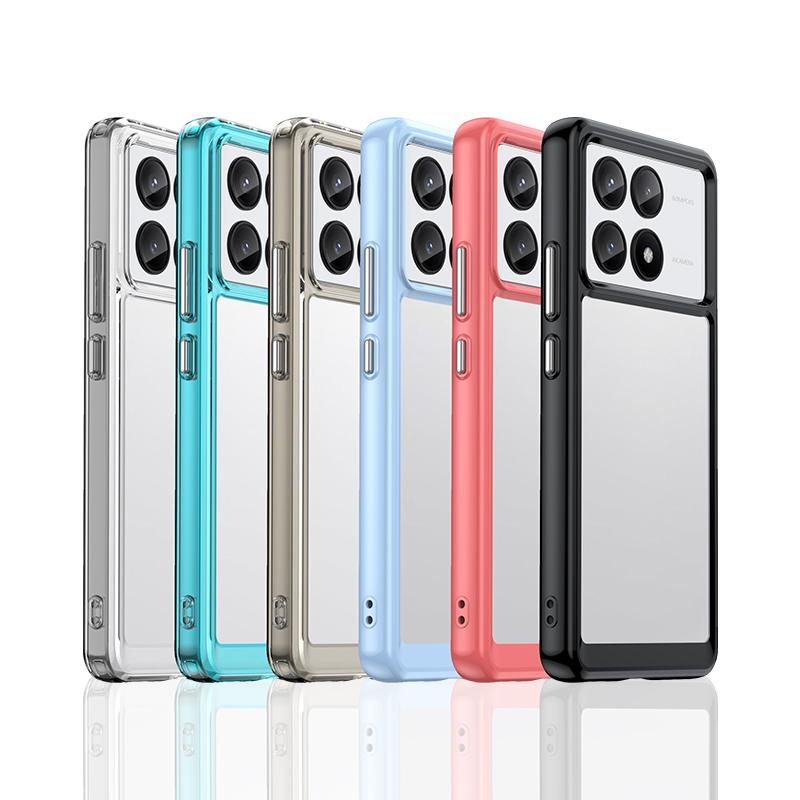 For Poco F6 Pro Case Cover Xiaomi Poco F6 Pro Capas Phone Bumper Armor Shockproof Transparent Colour Clear Fundas Poco F6 Pro