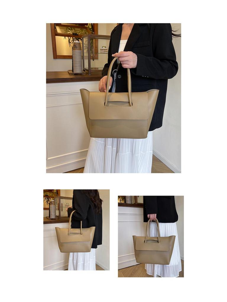 Modna damska torba typu tote na zakupy i do pracy, koreański styl retro, duża pojemność, 2025
