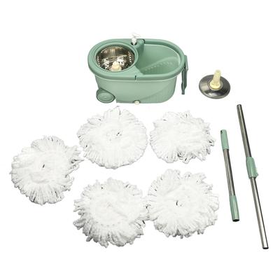 Spin Mop Bucket Floor Cleaning Mop Kit System Double Drive Washable Reusable Labor Saving