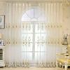 Elegant Floral Embroidered Sheer Curtain Panel  Perfect for Living Room, Bedroom, Balcony, or Home Office Decor, Curtains for Living Room