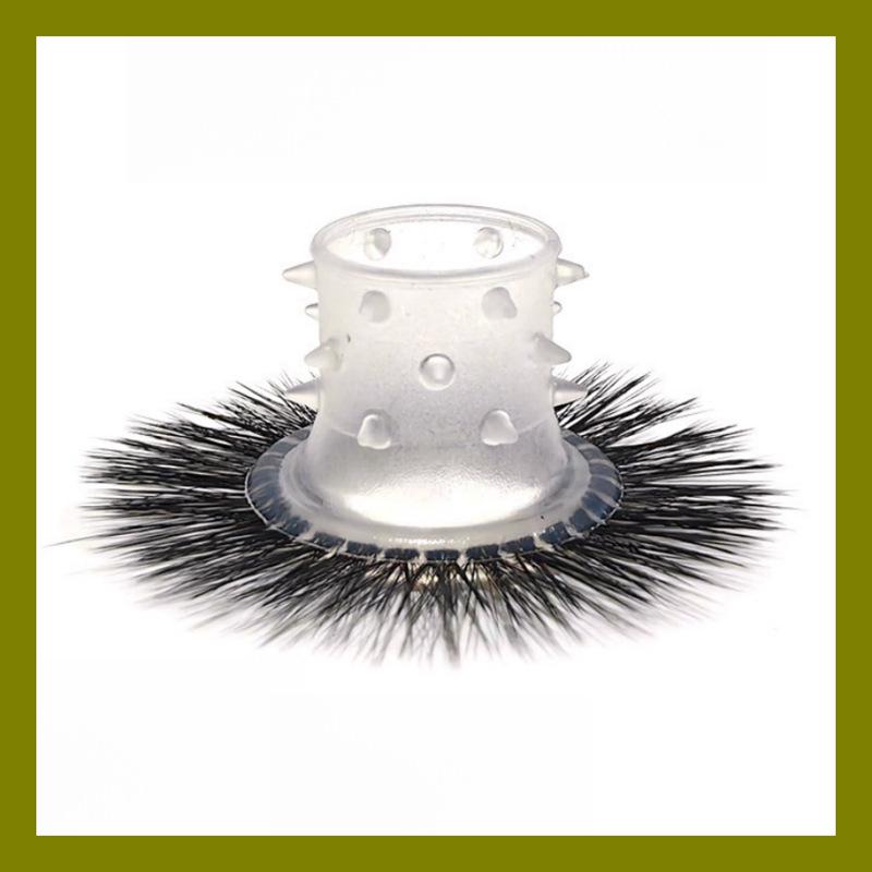 Silicone Lamb's Eye Ring: Fur-Lock Beaded Men's Intimacy Accessory for Couples