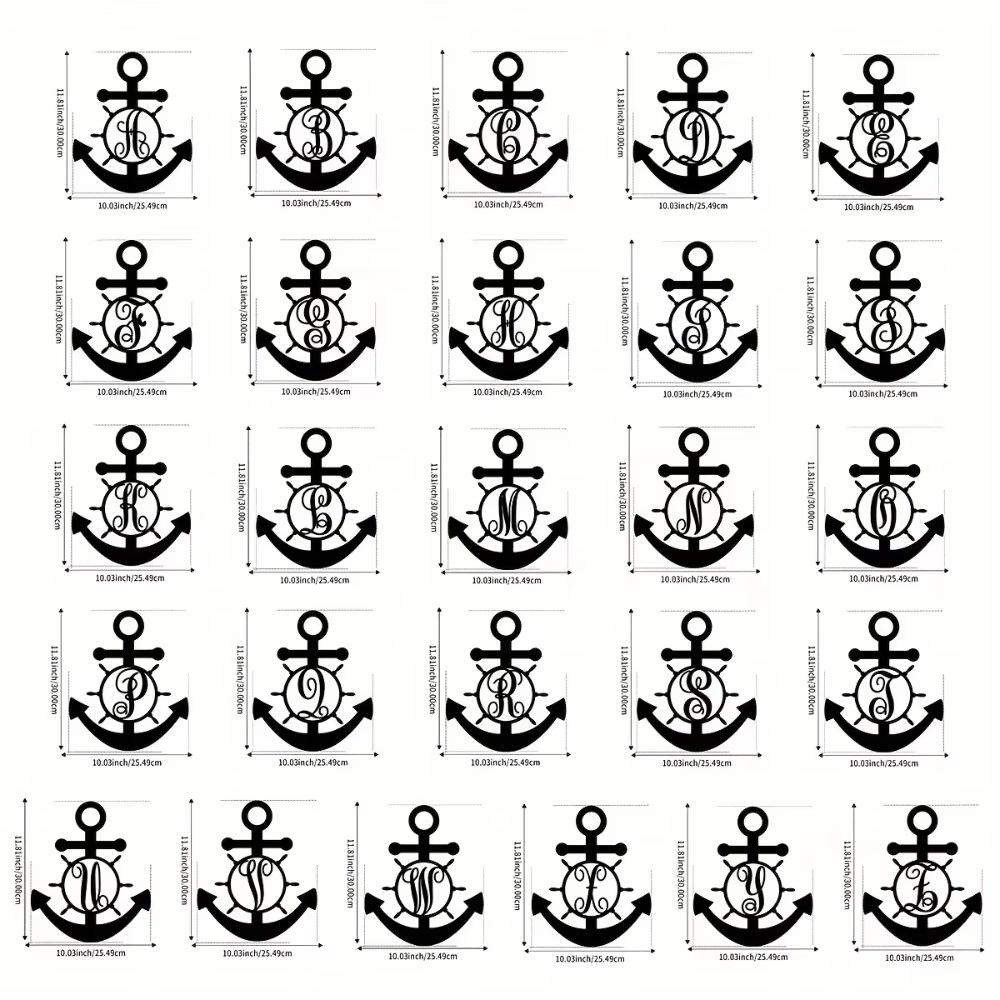Индивидуальное настенное искусство в виде буквы «Якорь» из металла — универсальное — фото 32