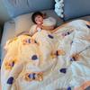 Summer Quilt Single Cartoon Child Cartoon Silk Feather Cotton Blanket Soft Lightweight Coverlet Comforter Happy Bear