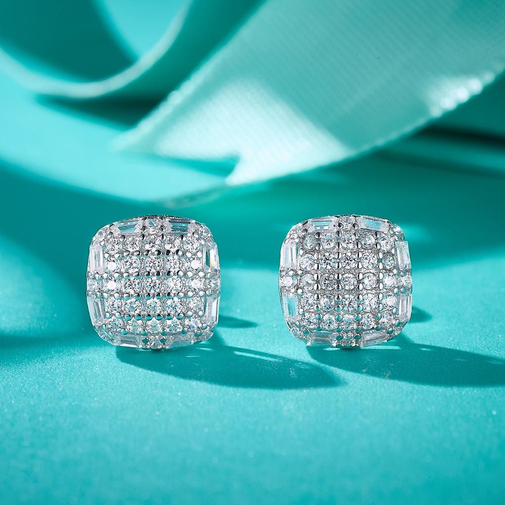 Certified D VVS1 Moissanite Stud Earrings 925 Sterling Silver 0.006ct-0.04ct New