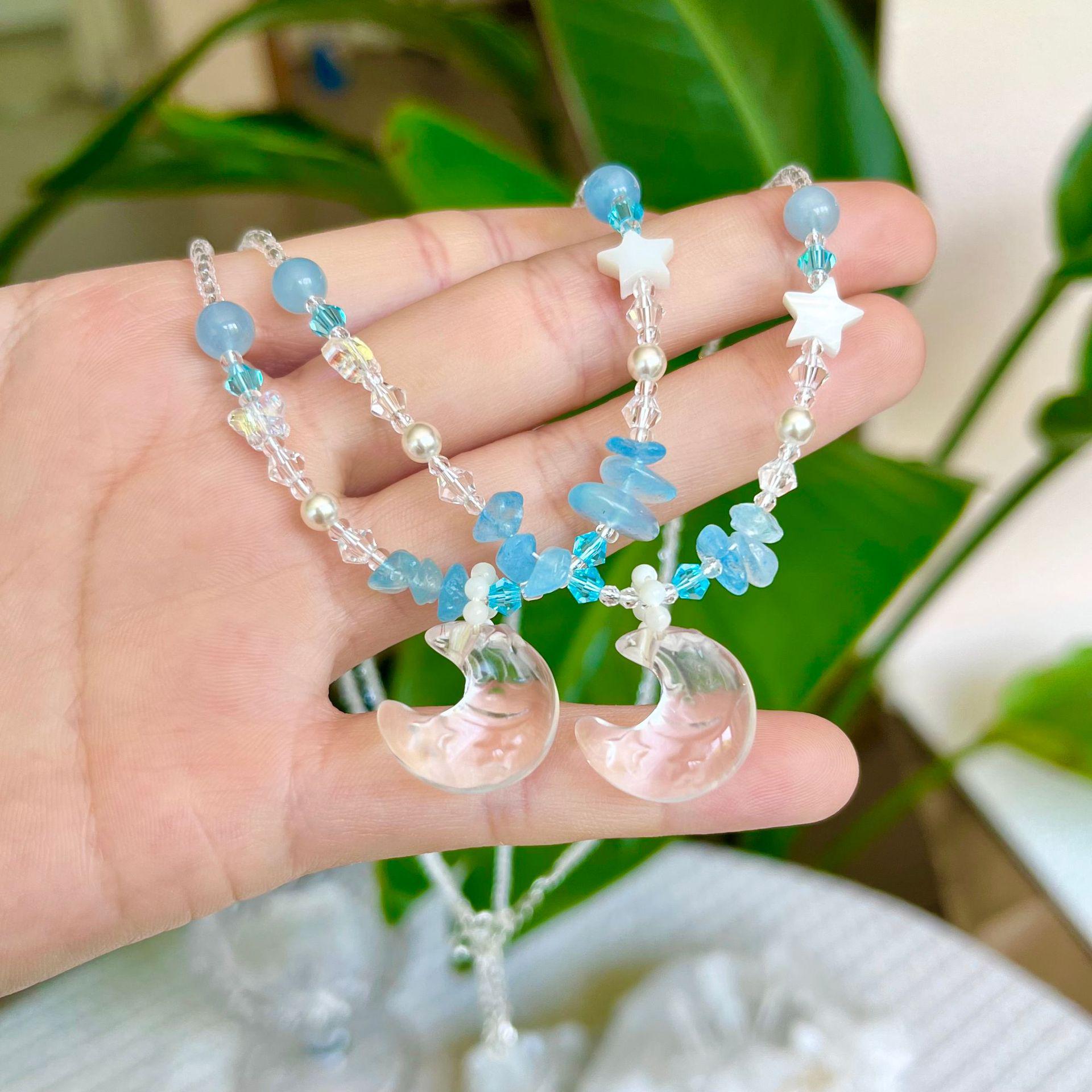 

Ожерелье из резного вручную натурального белого кристалла в виде девятихвостой лисы - Свежий, милый стиль