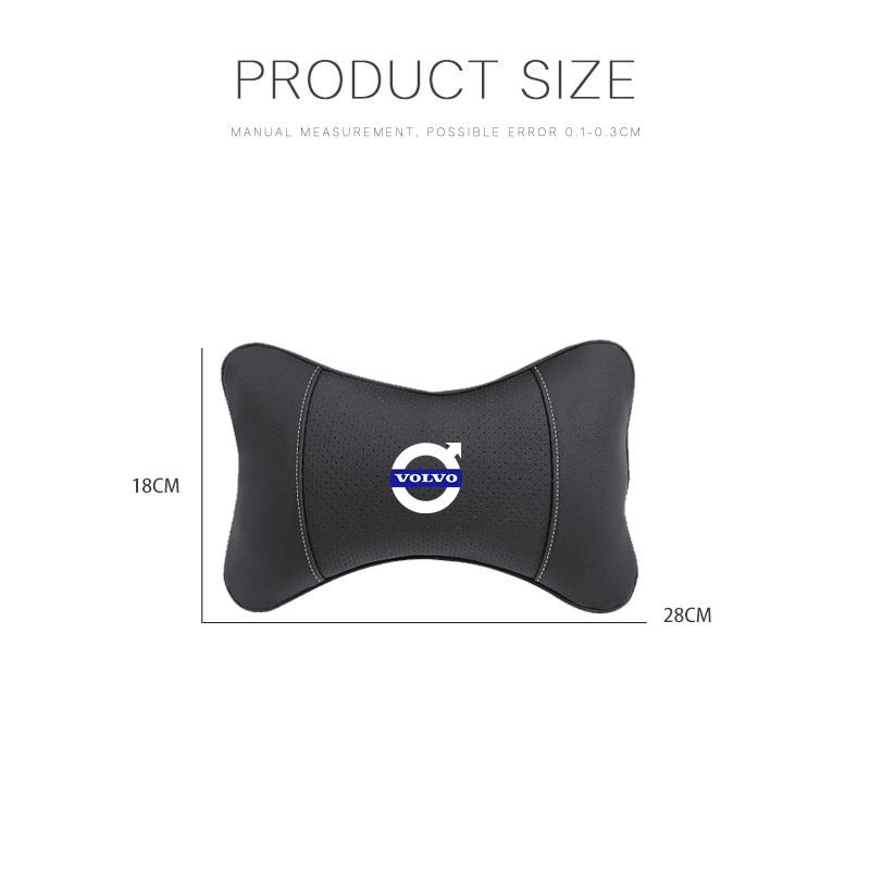 1Pcs Car Headrest Embroideryed Emblem Seat Neck Pillow For Volvo EX30 XC60 XC40 V60 V40 XC90 XC70 V50 S60 V70 S90 EX90 ES90 V90