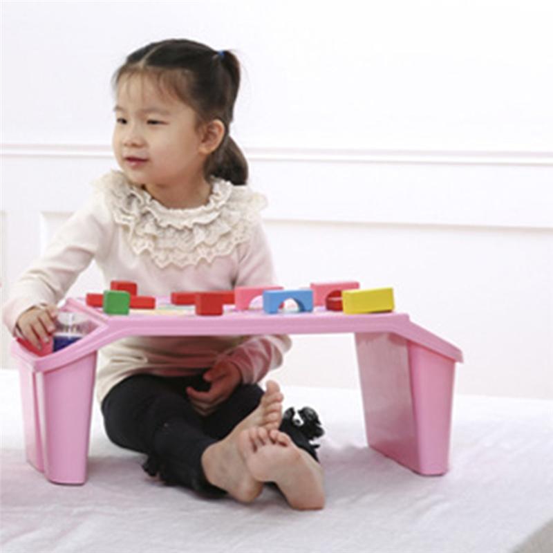 AEE2-Kids Lap Desk Tray, Kids Portable Lap Tray Plastic Lap Desk For Bed Classroom Laptop Kids Car Activity Dining Floor розовый