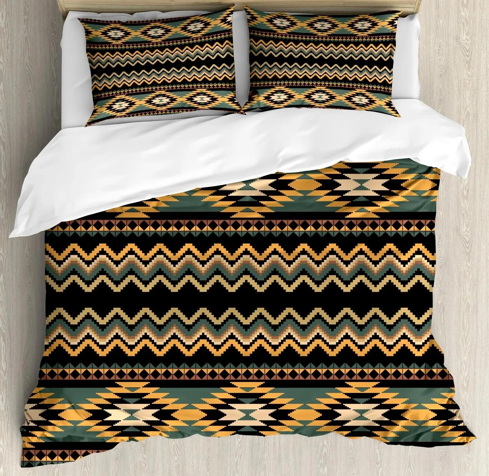 

The Ancient Aztec Calendar Print Bedding Set Mayan Culture Duvet Cover Set with Pillowcase Polyster Quilt Cover Queen Bed Set 70x133cm
