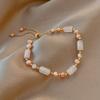 Good Luck Pearl Cool  Chain Korean Style Bracelet Sweet Hand Chain Baroque Female Bracelet