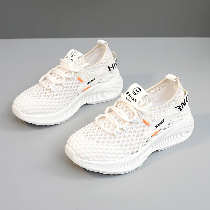 

[Customized] VRD266 new 2025 summer casual sports women s shoes flying woven shoes breathable heightening sports shoes running 35