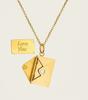 Stainless Steel Letter Pendant Necklace With Gold Plating For Men And Women