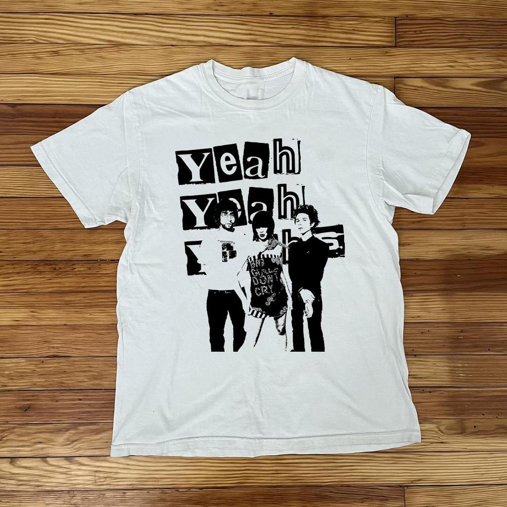 

The Yeah Yeah Yeahs Short Sleeve Cotton White All Size T-Shirt Tops Tee L