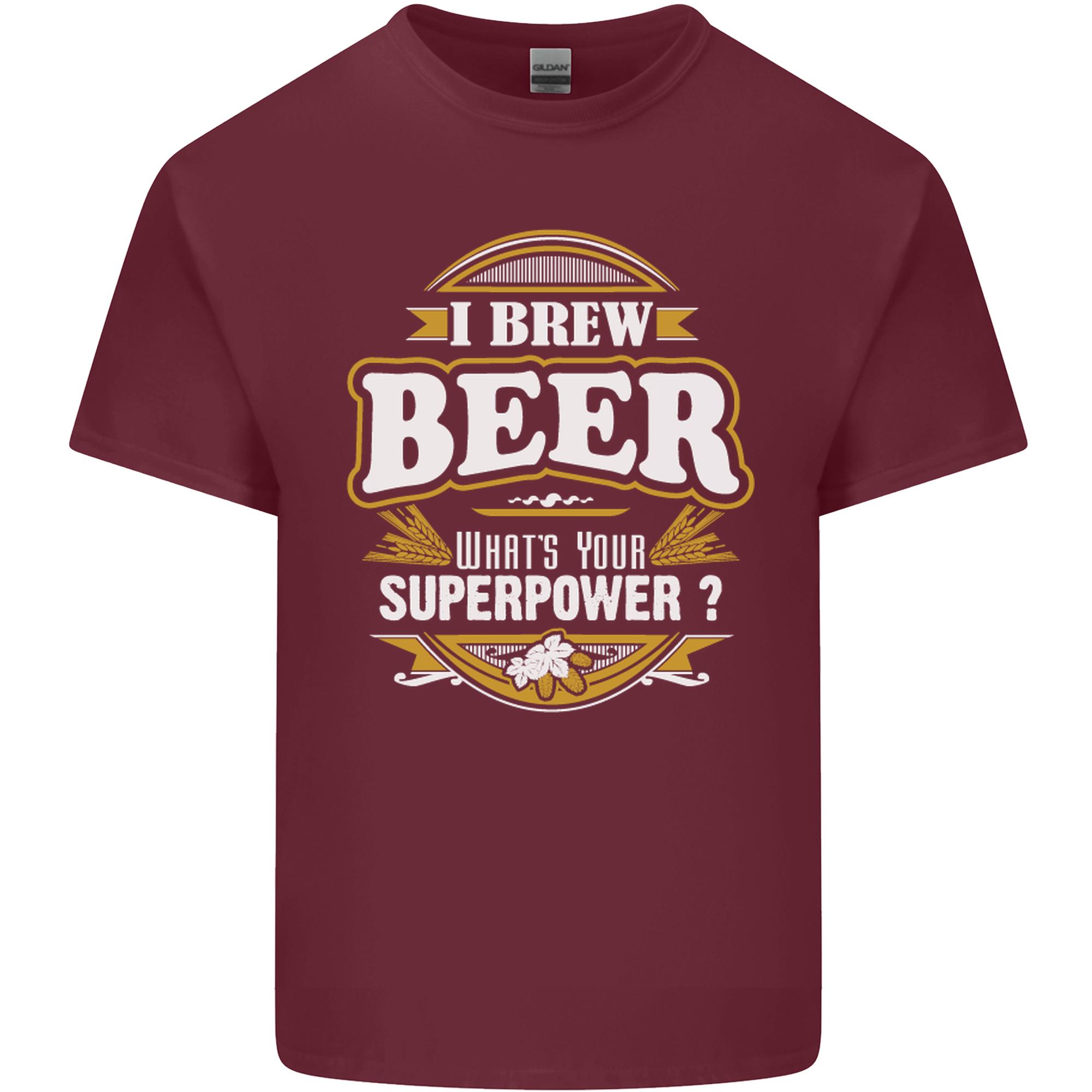 I Brew Beer Whats Your Superpower Alcohol Unisexs Light Cotton TShirt S