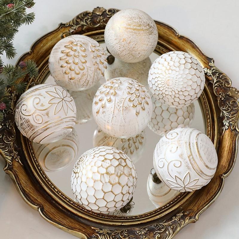 12Pcs Christmas Baubles Ball Ornament 8cm for Wedding Winter Holiday Party Decoration Christmas Tree Hanging Ornament