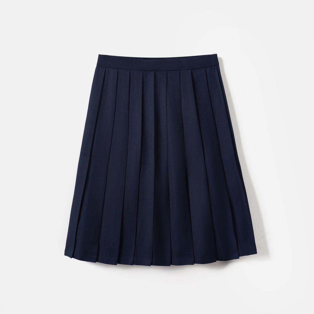 Navy Sailor Collar JK School Uniform - White, Two-Line Suit & Pleated Skirt