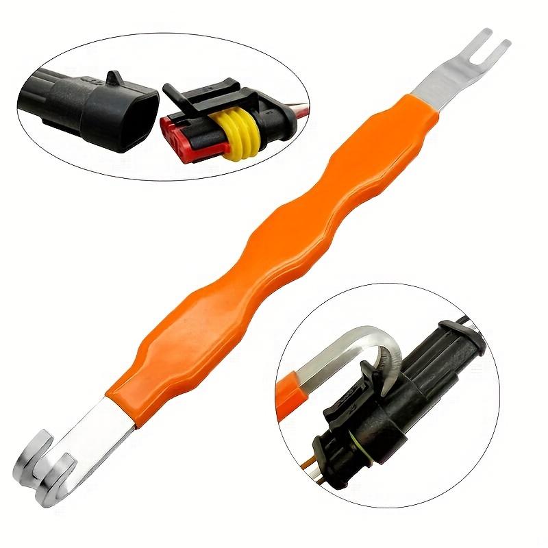 1pc Automotive Electrical Clip Removal Tool – Durable Metal Terminal Connector Separator with & Handles for Car Repair and Maintenance