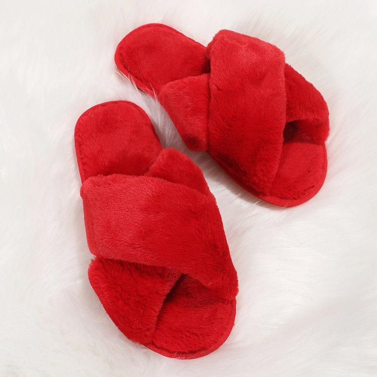 Mode Neue Damen Hausschuhe Offene Zehen Slip-on Flache Schuhe für Damen Indoor Bequem Mode Zuhause Baumwollschuhe Rutschfeste Plateauschuhe