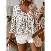 Women'S Fashion Casual V-Neck Printed Top