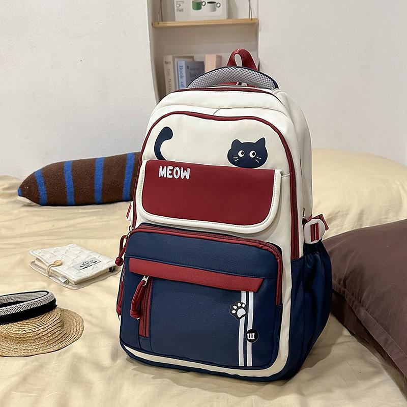 Schoolbag Schoolbag Female High School Student High Value Large Capacity Girl Junior High School Student Backpack Girls 1011 New Student Backpack