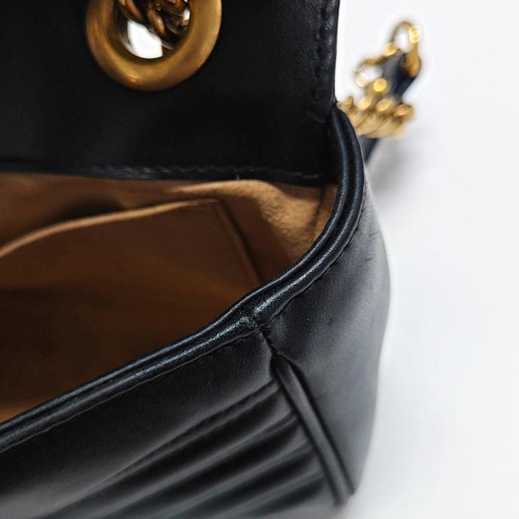 [Pre-Owned] Gucci GG Marmont Matelassé Mini Bag 'Black' - Very Good #7WZD6Y