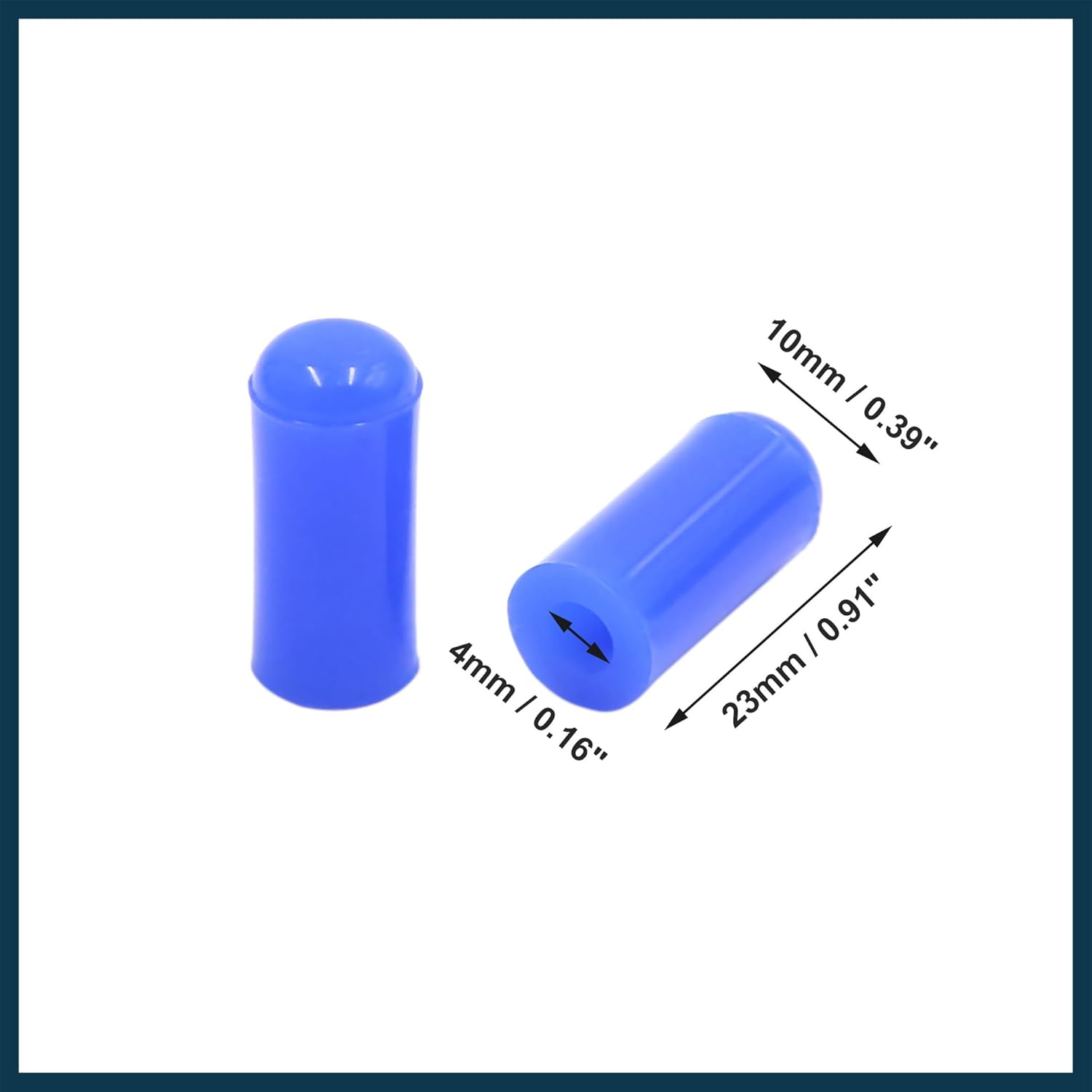 5pcs 4mm 5/32  Silicone Blanking Cap Intake Vacuum Hose Tube End Bung Blue Automotive Parts