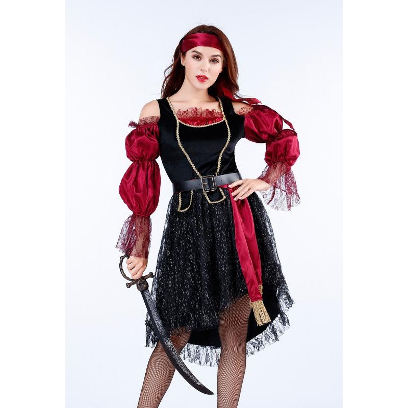 

Костюм на Хэллоуин костюм пирата костюм королевы костюм карибской пары костюм капитана Джека One size