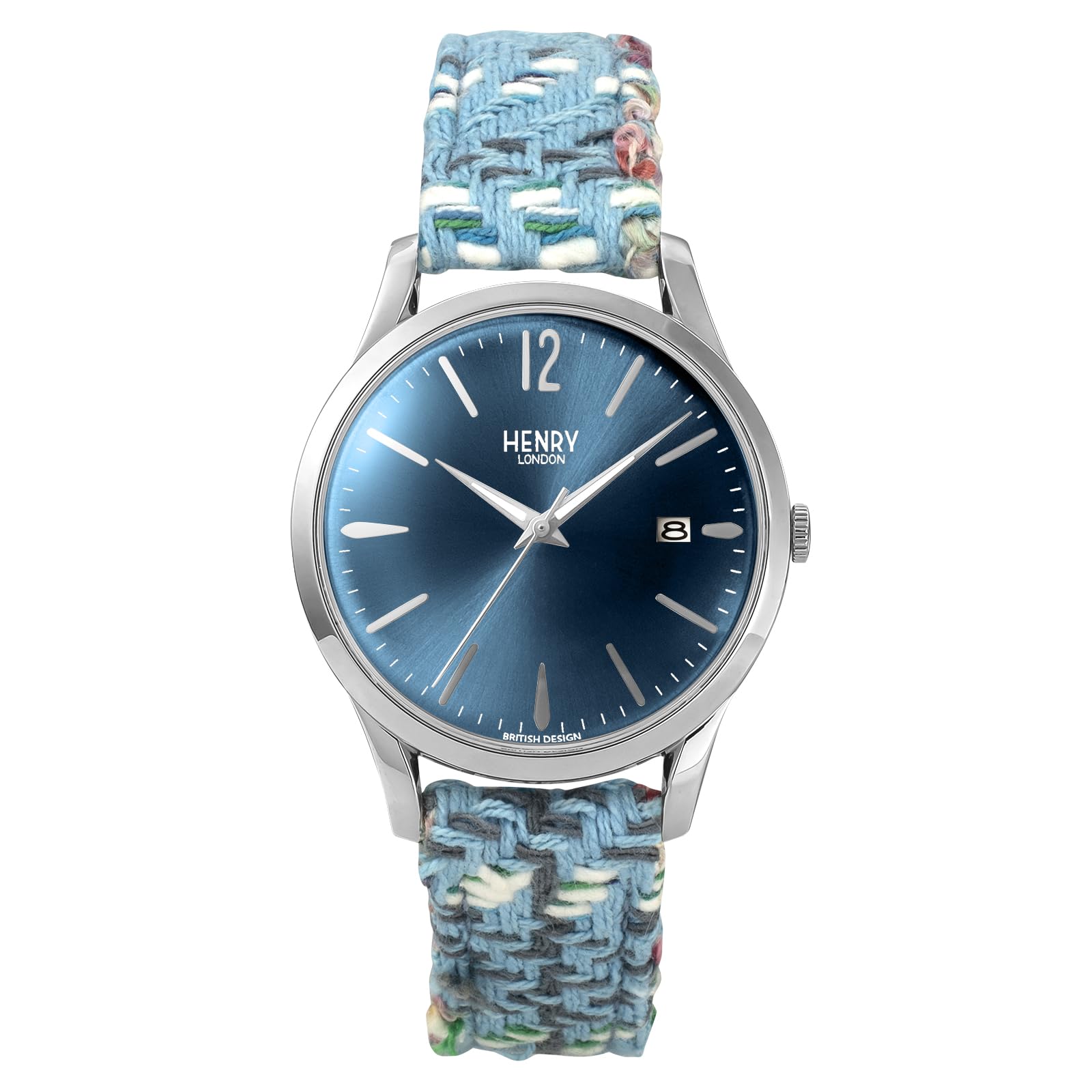 

HENRY LONDON Knightsbridge Unisex Watch Quartz Water Navy Stainless Steel HL39-M-0029-Z7474, Movement, Resistant, Plastic, Dial, [Used]