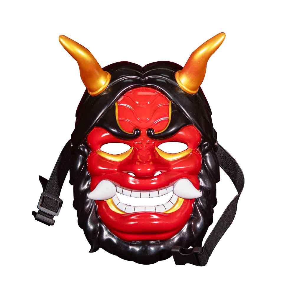 Japanese Demon Prajna Ninja Mask Cosplay Oni Samurai Kabuki Hannya Half Face Masks Halloween Carnival Party Costume Props Gifts