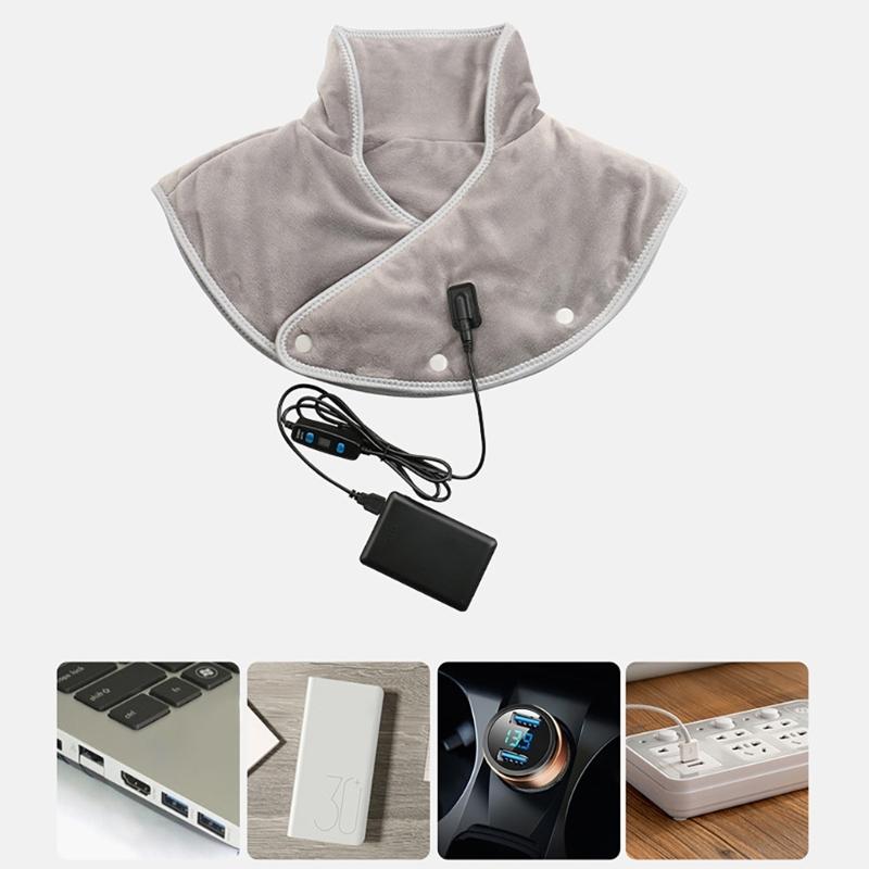 Neck Heater Pad Electric Heating Pad USB 5v2a 8W Efficient for Tension Relief with 3 Temperature Setting Adjustable