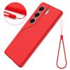 For TECNO Camon 40 Pro 5G Liquid Silicone Case Phone Back Cover with Hand Strap