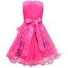 83144 Kids Girls Lily Lovebraids Print Bow Mesh Ruffle Princess Dress