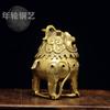 Brass Foo Dog Incense Burner Desktop Decor Handmade Ethnic Style Copper Aroma Diffuser Office Home