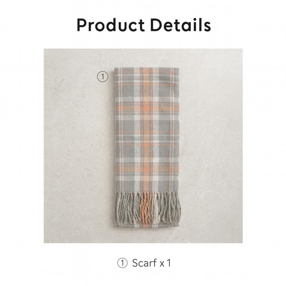Style Grey Pattern Point Scarf – Classic Sophistication & Supreme Warmth