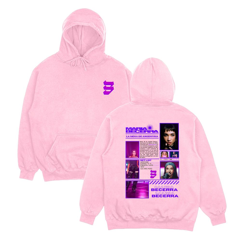 María Becerra LA NENA DE ARGENTINA Album Hoodie Graphic Sweatshirt Unisex Vintage Hip Hop Pullover